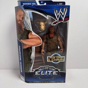 WWE Elite Collection Erick Rowan Series 29 Figure with Lamb Mask & Chair